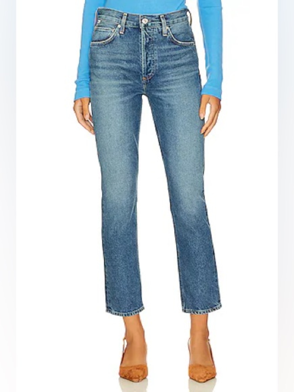 Citizens of Humanity Charlotte High Rise Straight Jeans in Magnolia Size 25 X 25